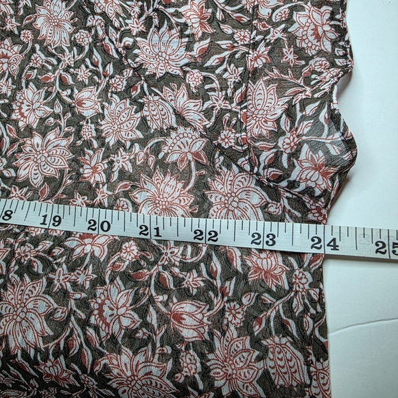 Anthropologie V-Neck Flutter-Sleeve Blouse size XL - Picture 9 of 12